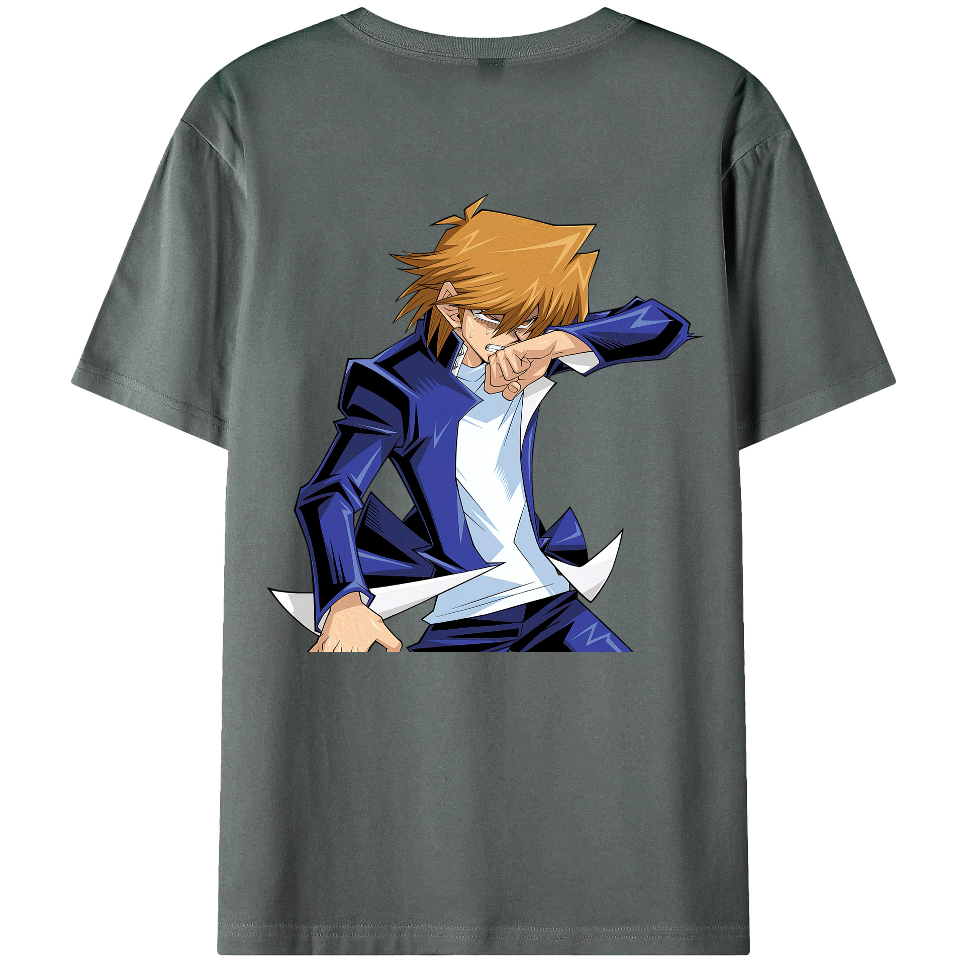 （画像用） 遊☆戯☆王 Yu-Gi-Oh! 綿100％ メンズ半袖Tシャツ（バックプリント） 通気性